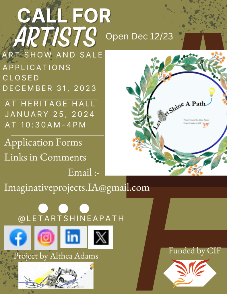 Let Art Shine A Path call for artists flyer
