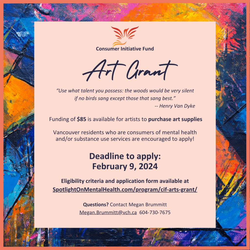 CIF Art Grant - deadline to apply is Feb 9th, 2024