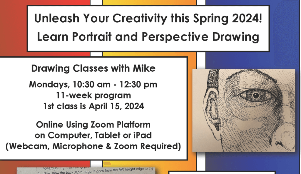 Portrait & Perspective Drawing Classes - Apply by Mar 29th
