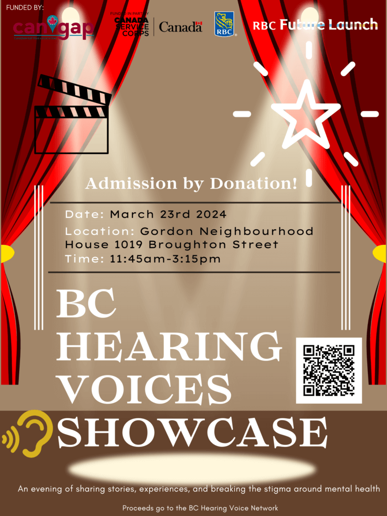 BC Hearing Voices Showcase - Saturday, Mar. 23, 2024
