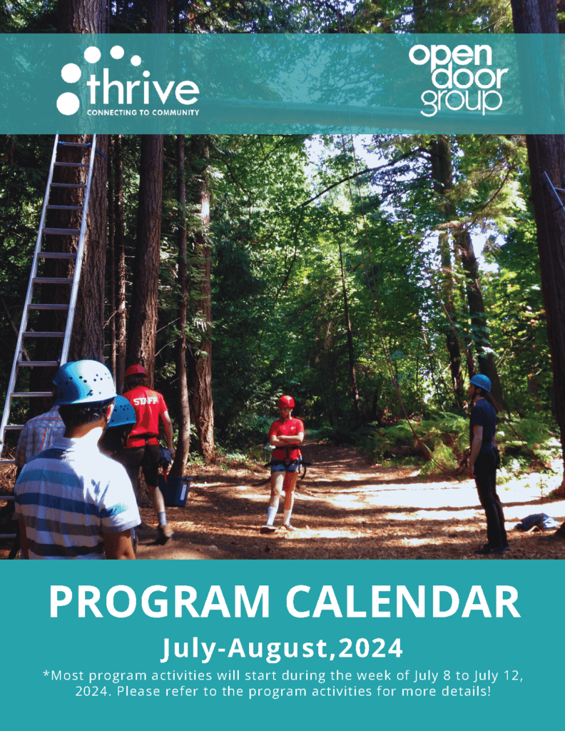 THRIVE Program - July/August 2024 Calendar