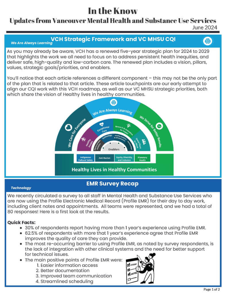 In the Know - a VCH update