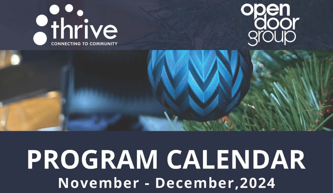 THRIVE Program - November/December 2024 Calendar