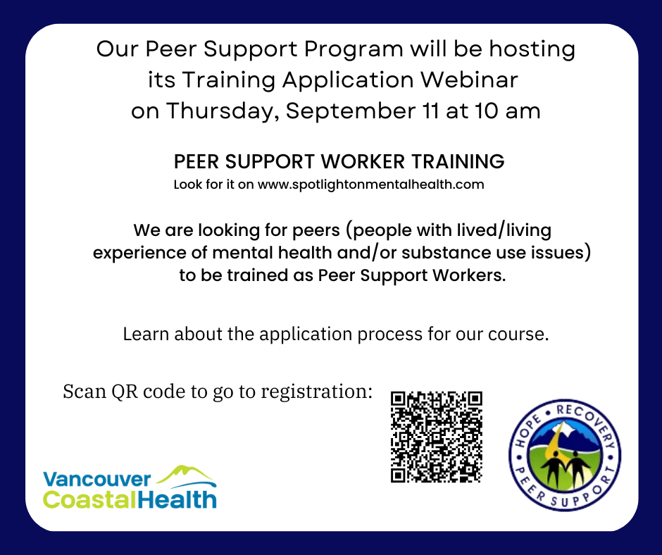 Peer Support Worker Training Application Webinar - Thursday, September 11, 2025 at 10:00 am
