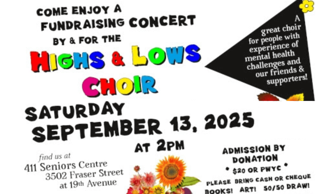 Highs and Lows Choir Fundraiser - Sept 13 2025 2pm