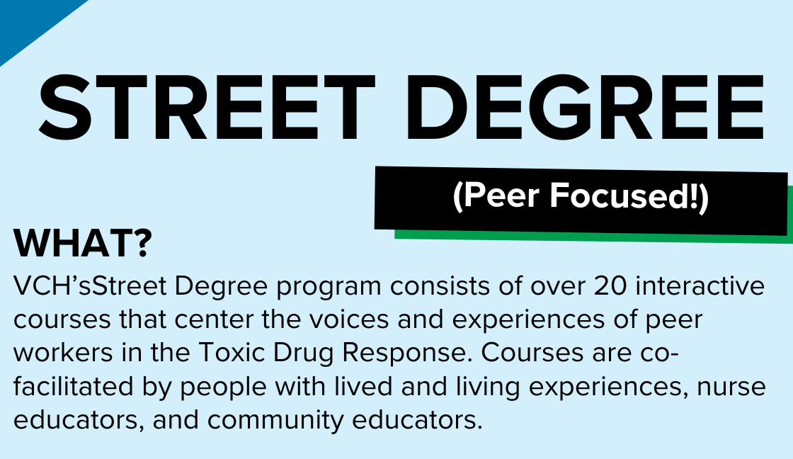 VCH Street Degree Training - Starts in September