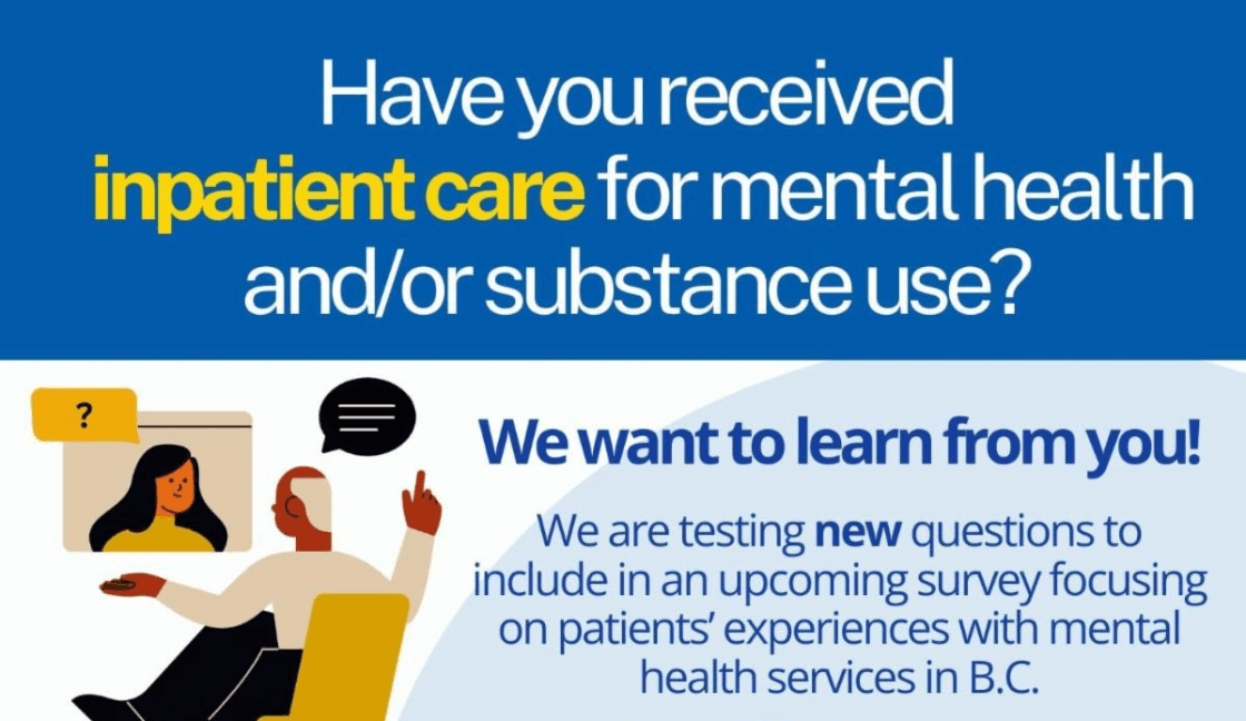 Looking for folks with lived experience with inpatient care for mental health and/or substance use
