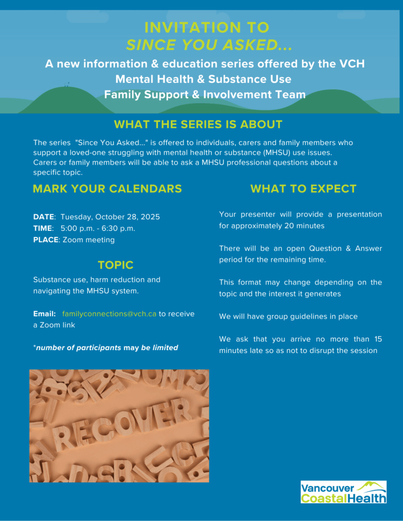 Invitation to new education session "Since You Asked..."