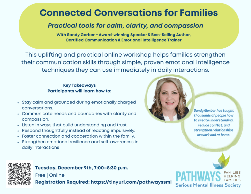 Free Workshop - Connected Conversations for Families with Award Winning Author and Trainer Sandy Gerber