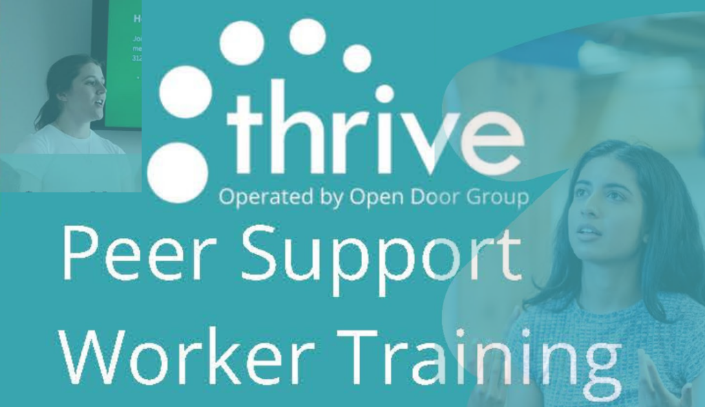 Peer Support Worker Training at Thrive - January 2026