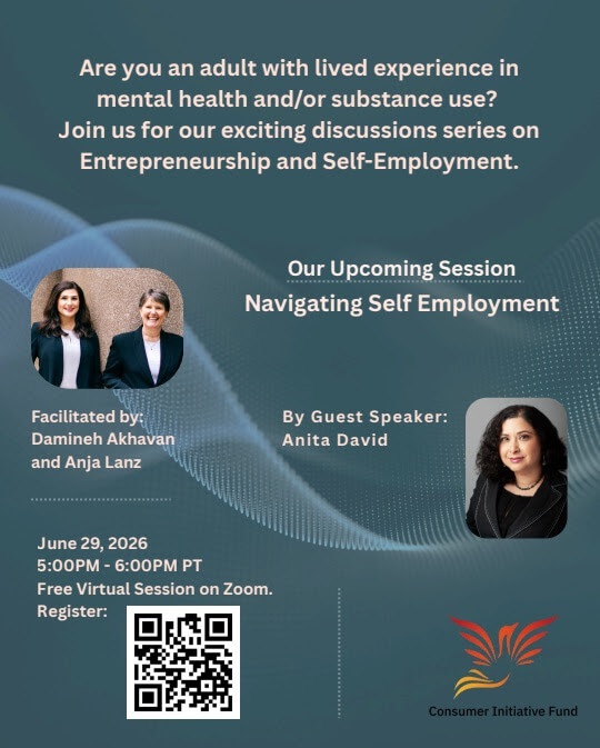 Discussions on Self-Employment Jun 29th - with Guest Speaker Anita David