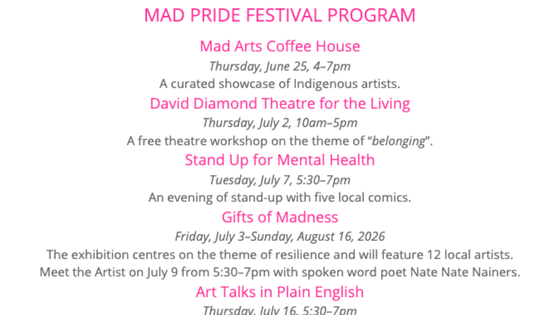 Celebrate Mad Pride Festival with Connection Salon
