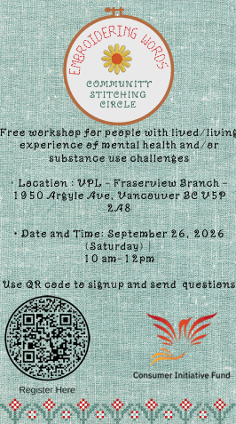 Free Embroidery Workshop Sep 26