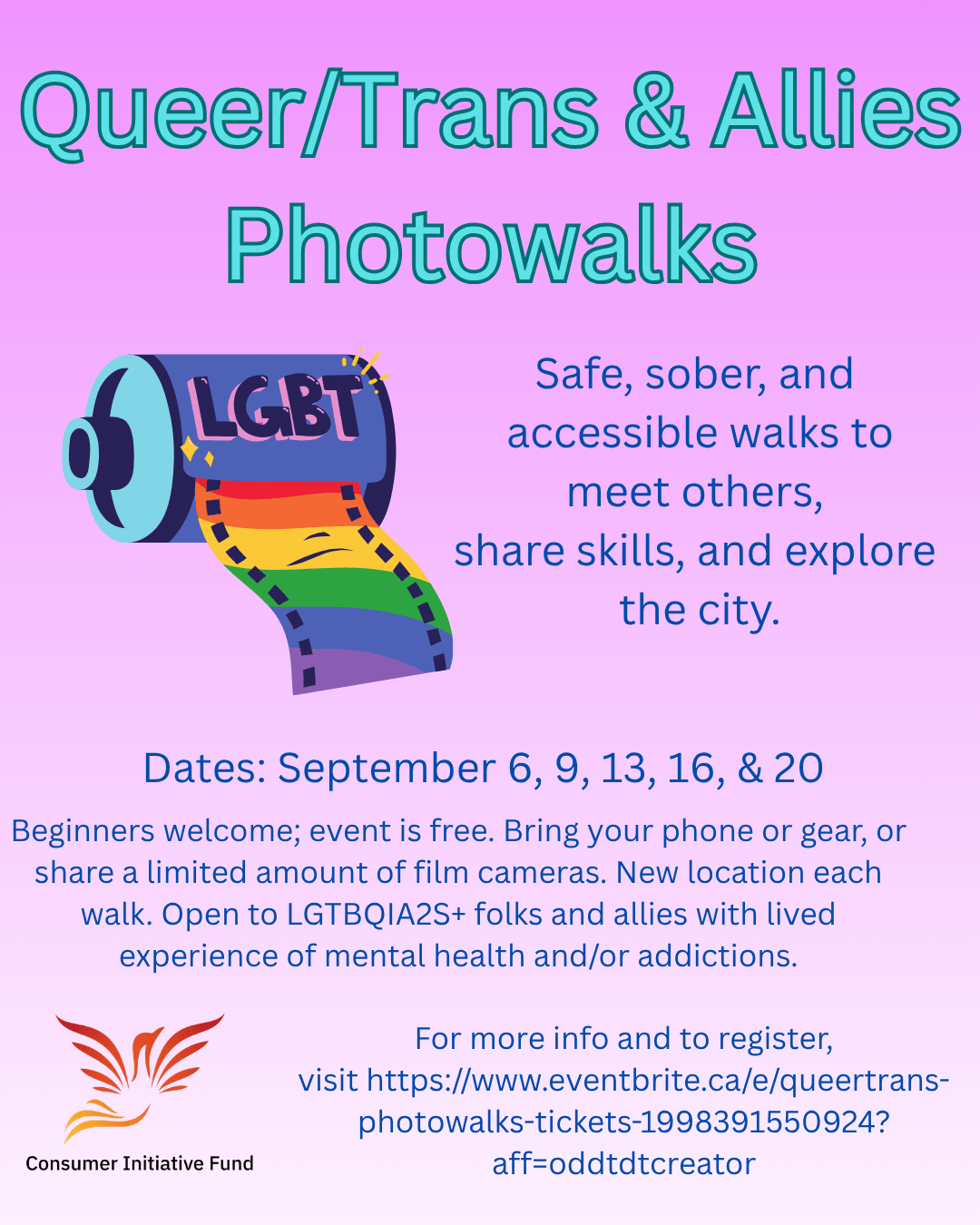Free Photowalks for Queer/Trans and Allies