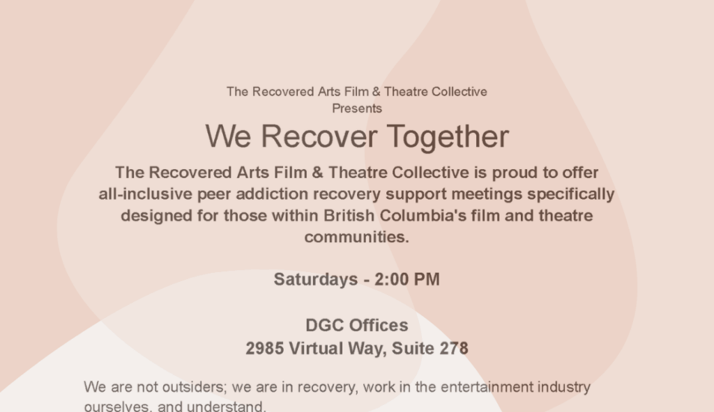 We Recover Together - Free peer addiction support meetings
